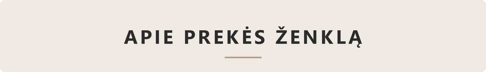 Apie prekės ženklą