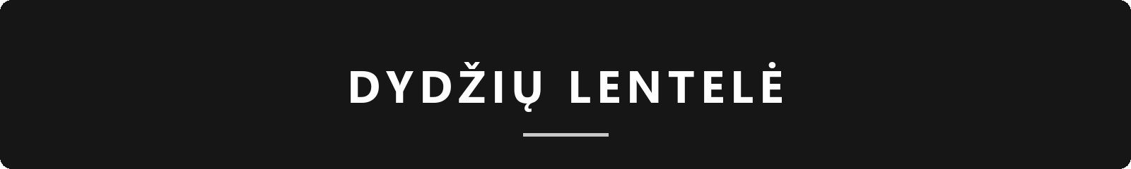 Dydžių lentelė